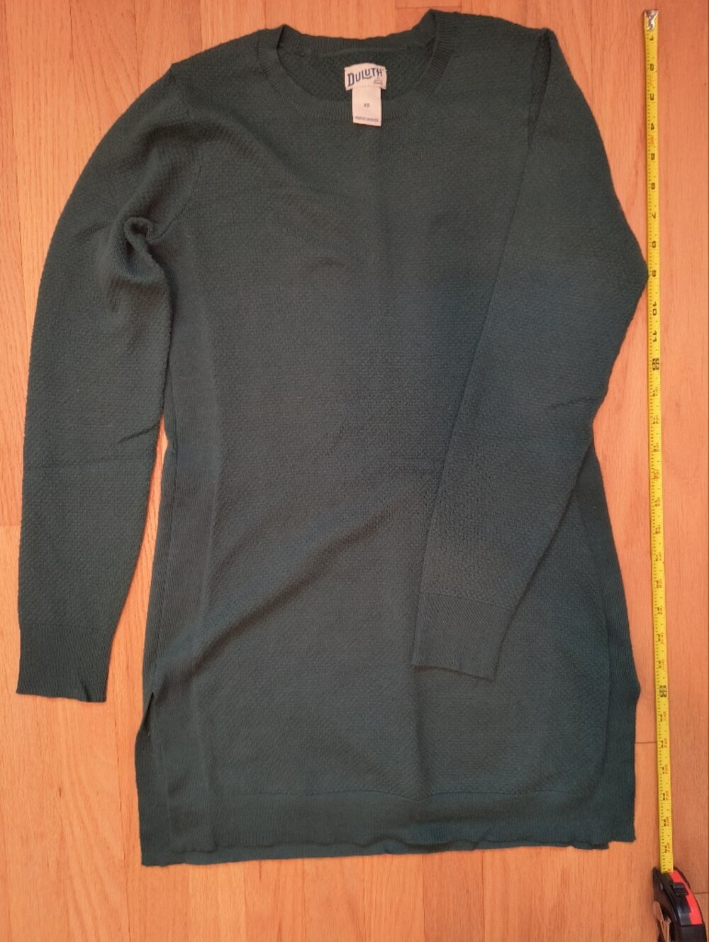 Duluth Trading Co Teal Green Knit Sweater